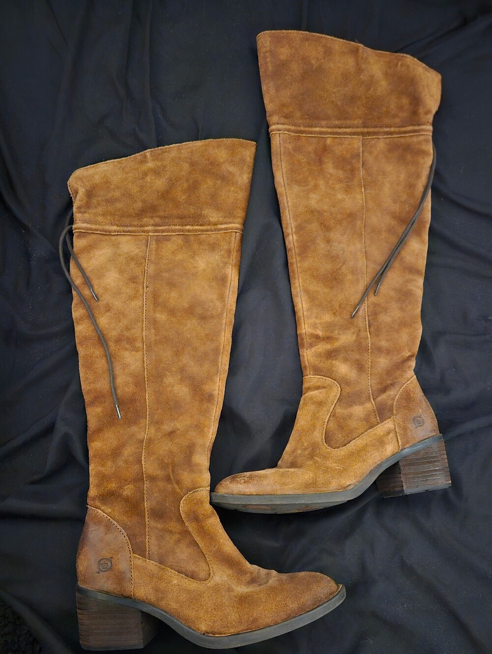 Børn Distressed Brown Suede Over-The-Knee Boots 6M - Picture 3 of 11